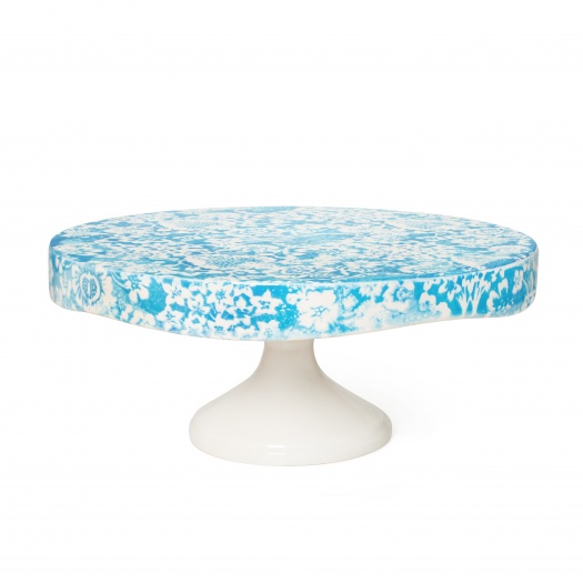 Wallpaper Cake Plate Blue