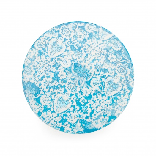 Wallpaper Cake Plate Blue