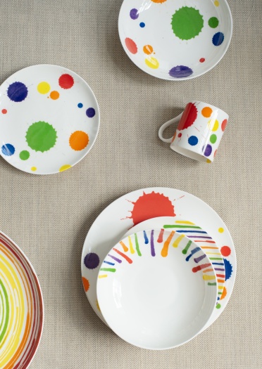 Pure Prue Dinner Plate Inky Splats