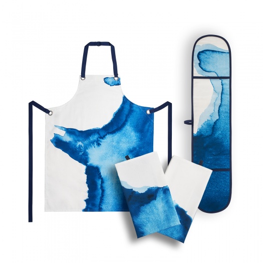 Rick Stein Textile Set/3, Apron, Double Oven Glove and Set/2 Tea Towels