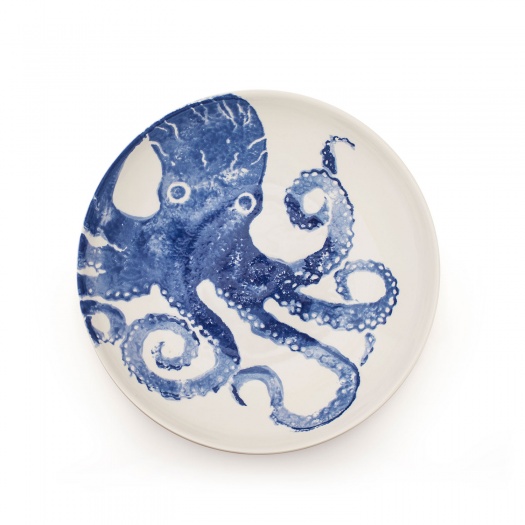 Octopus Supper Bowl Blue