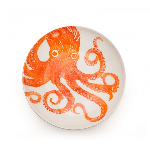 Octopus Supper Bowl Orange