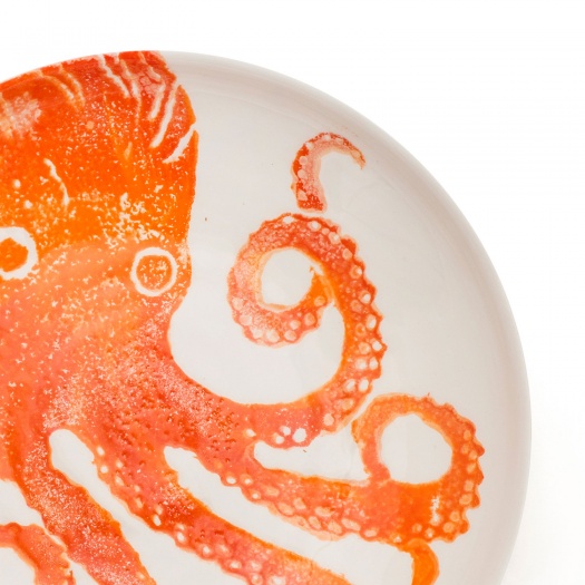 Octopus Supper Bowl Orange