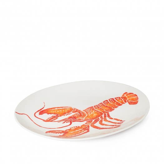 Extra Large Oval Platter Lobster Orange
