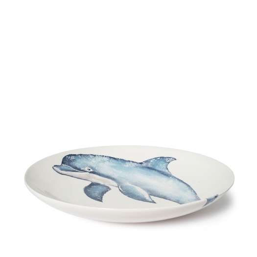 Extra Large Serving Bowl Dolphin