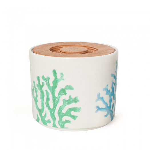 Storage Jar Coral Blue/Green