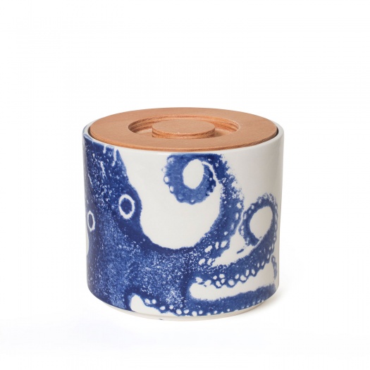 Storage Jar Octopus Blue