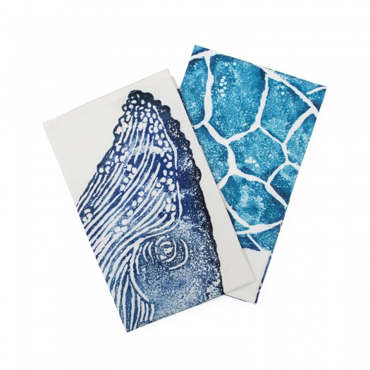 Tea Towel Whale / Turtle Set/2