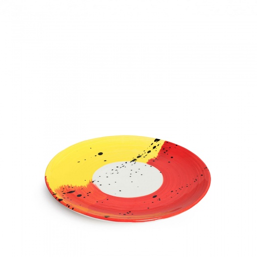 Swish Side Plate | Red & Yellow