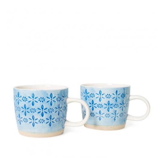 Mug Blue Embossed Set/2