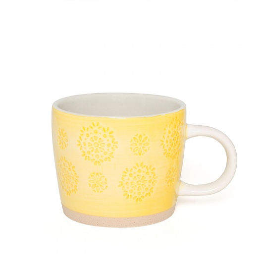 Mug Yellow Embossed