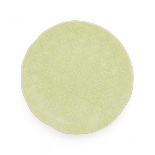 Side Plate Embossed Green Set/2