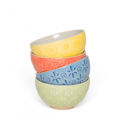 Tapas Bowls Embossed Set/4