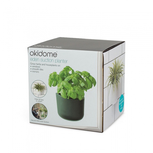 Eden Suction Herb/Plant Pot | Black