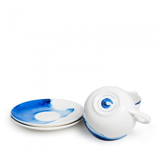 Rick Stein Coves of Cornwall Cappuccino Cup & Saucer Set/2