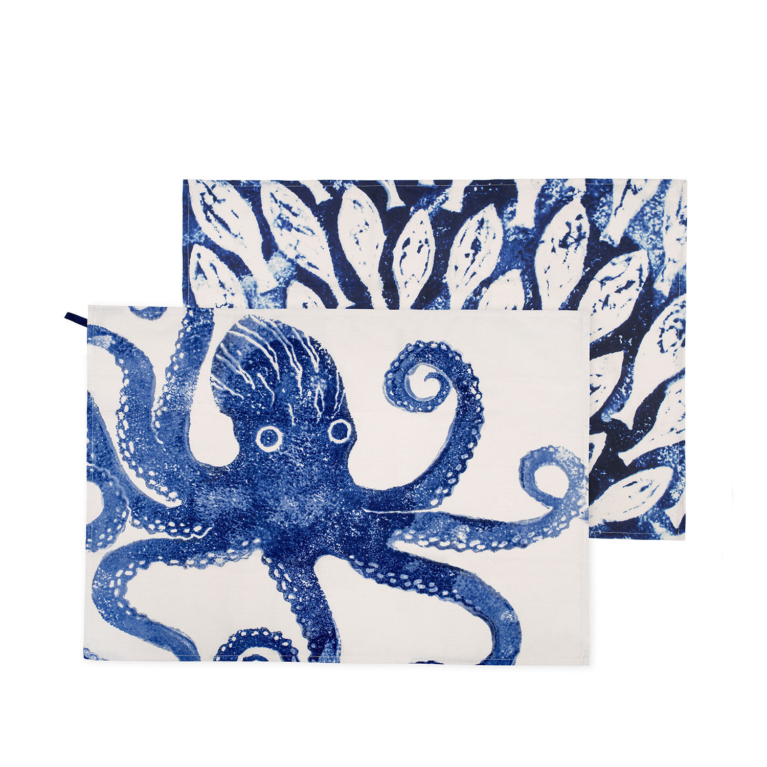 Tea Towel Octopus & Shoal Fish set/2
