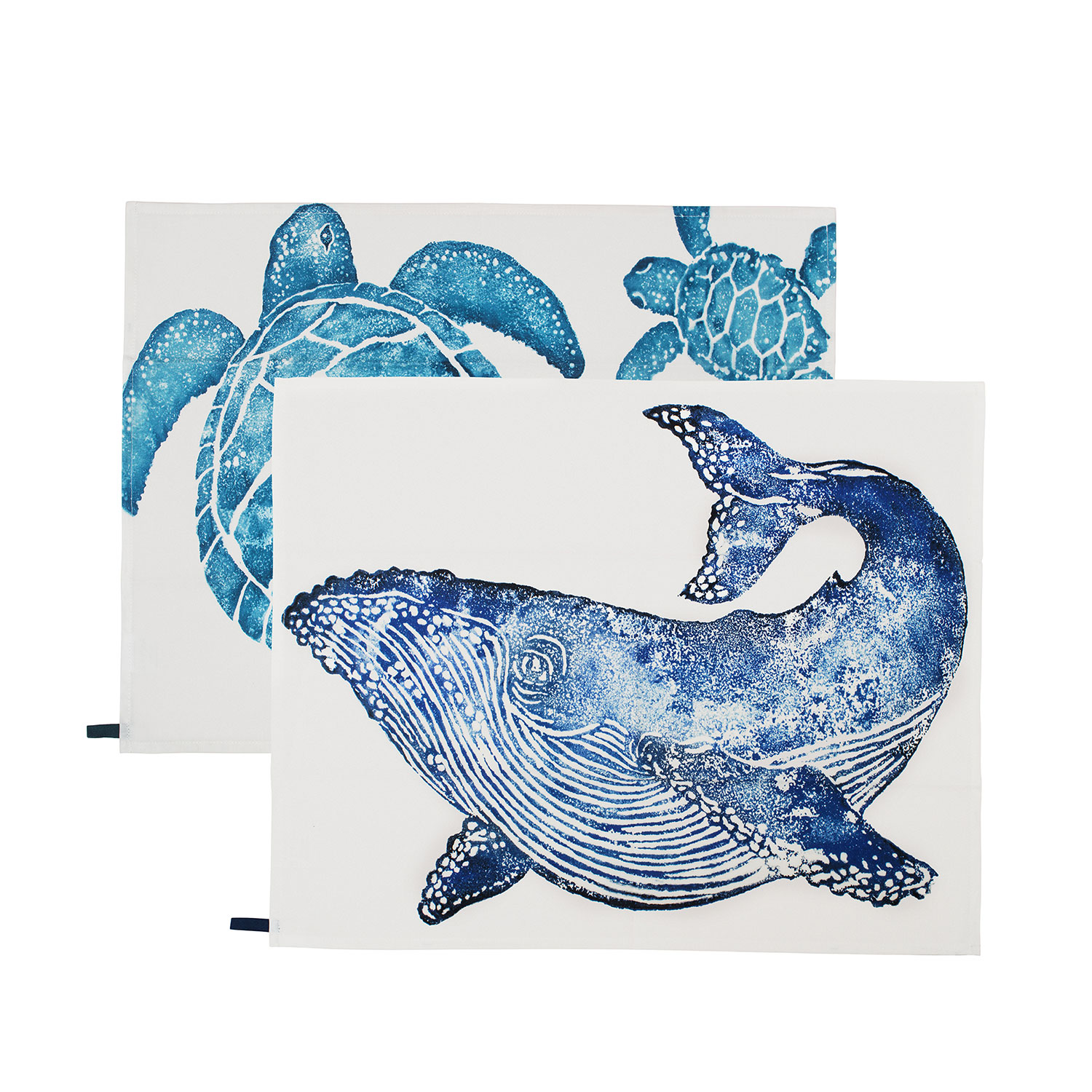 Tea Towel Whale / Turtle Set/2