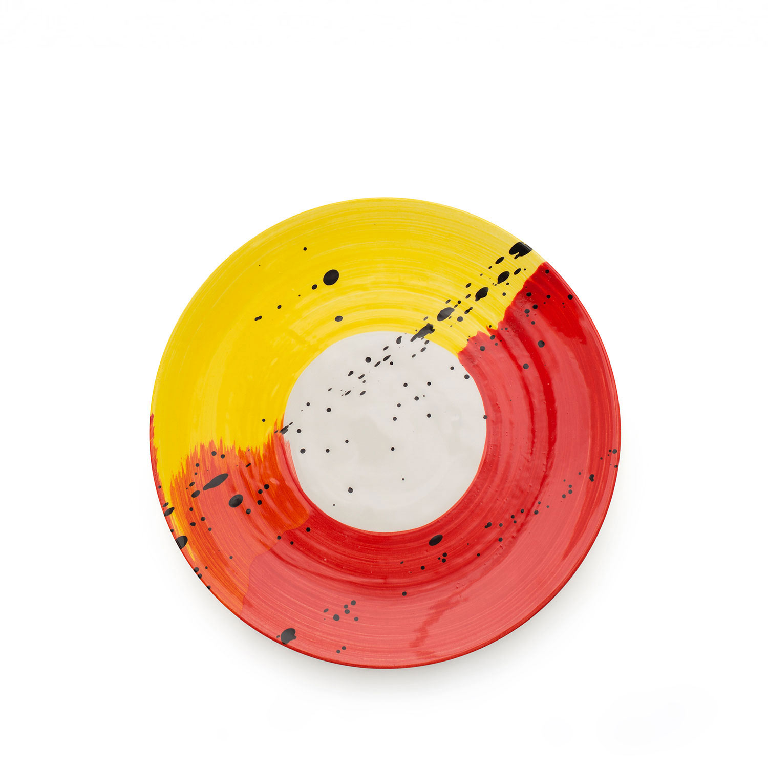 Swish Side Plate | Red & Yellow